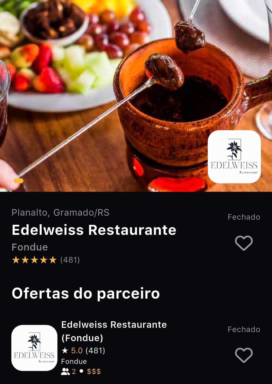 Edelweiss Restaurant — o "1º Fondue de Gramado". Onde comer fondue em Gramado com Prime Gourmet