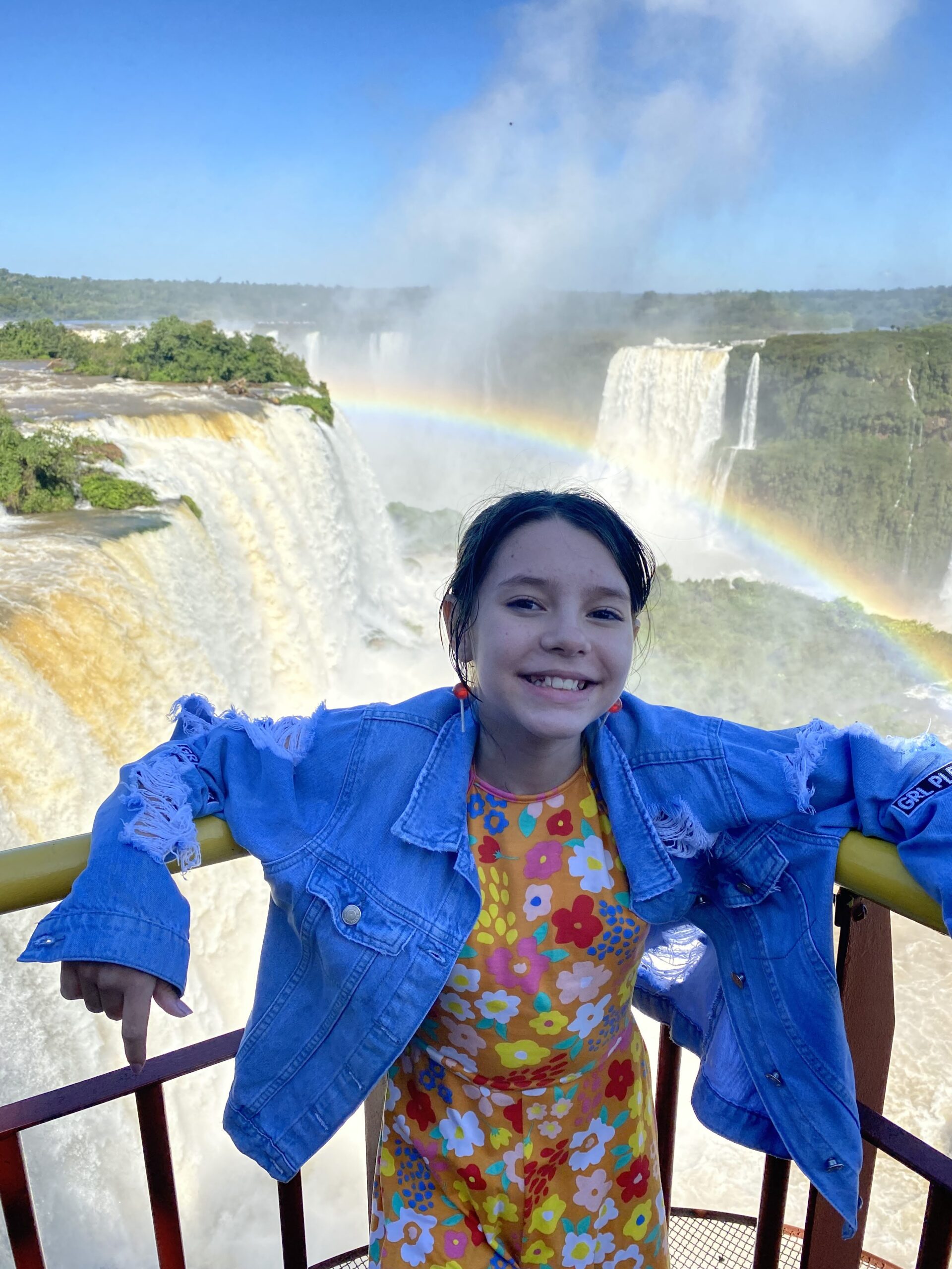 O que fazer em Foz do Iguaçu. Vista panorâmica das Cataratas do Iguaçu no lado brasileiro, com as quedas d'água formando cortinas em várias camadas cercadas pela Mata Atlântica