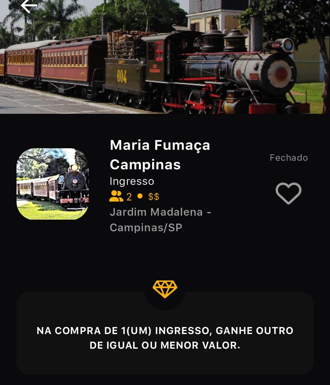 Prime Gourmet em Campinas e Holambra Compre um ingresso e ganhe outro na Maria Fumaça Campinas